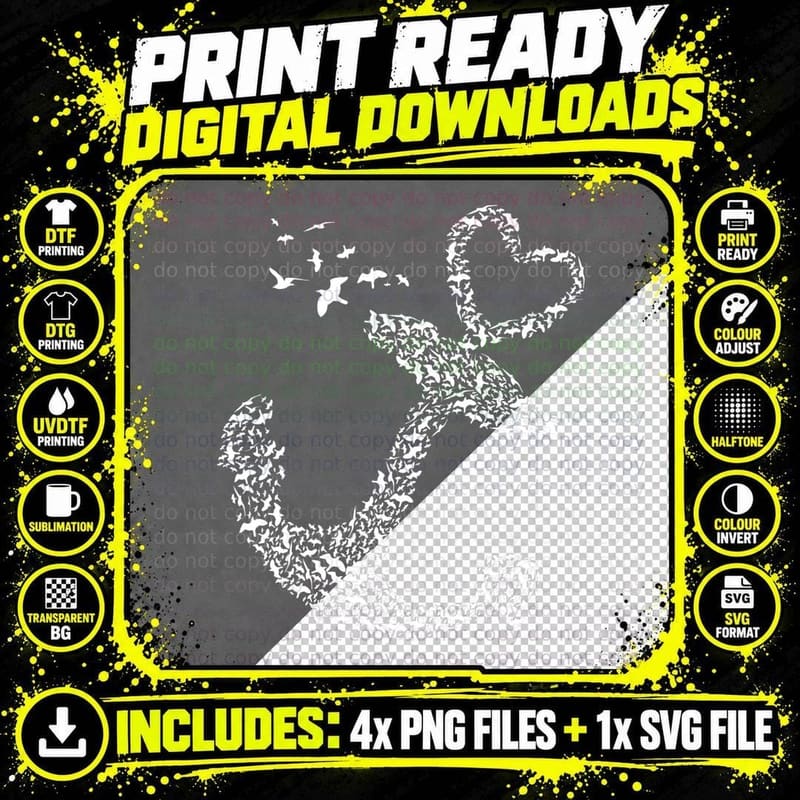 Sailing Seaside Skipper Anchor Boat Sailor Captain Png SVG Digital Bundle