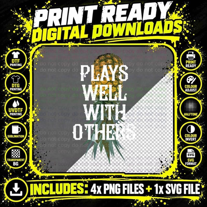 Sci-Fi Dimension Pineapple Swinger T-Shirt Png SVG Digital Bundle