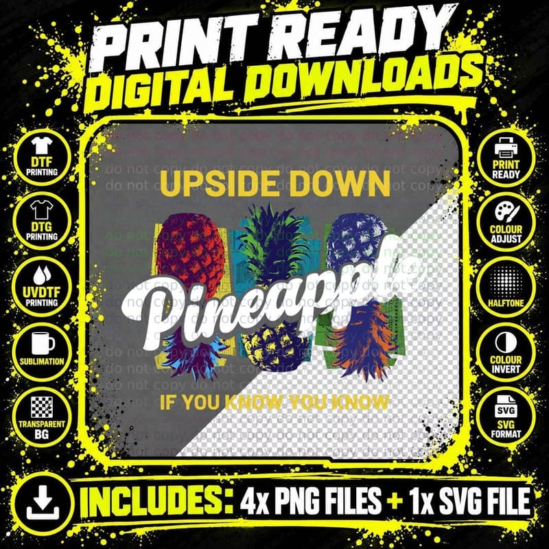Sci-Fi Dimension Pineapple T-Shirt Png SVG Digital Bundle