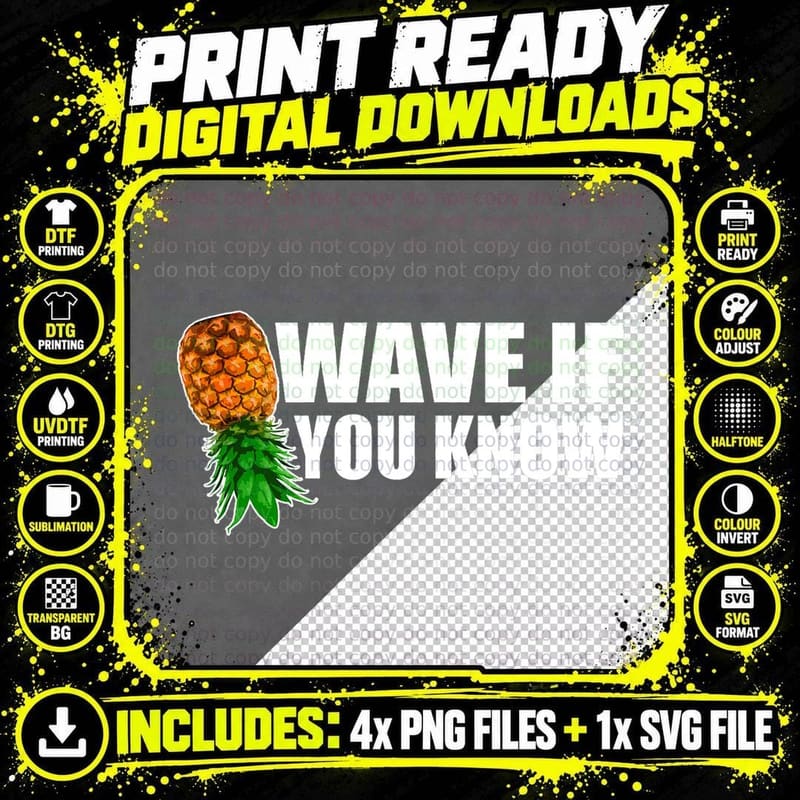 Sci-Fi Dimension Pineapple T-Shirt, Tropical Summer Vibes Png SVG Digital Bundle