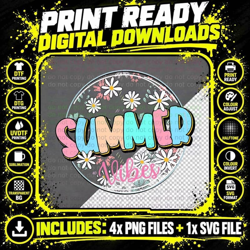 Summer Vibes Hawaii Beach Family Vacation Hello Summer Png SVG Digital Bundle