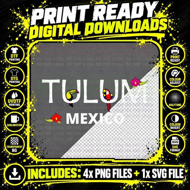 Tulum Mexico Family Vacation Apparel Png SVG Digital Bundle