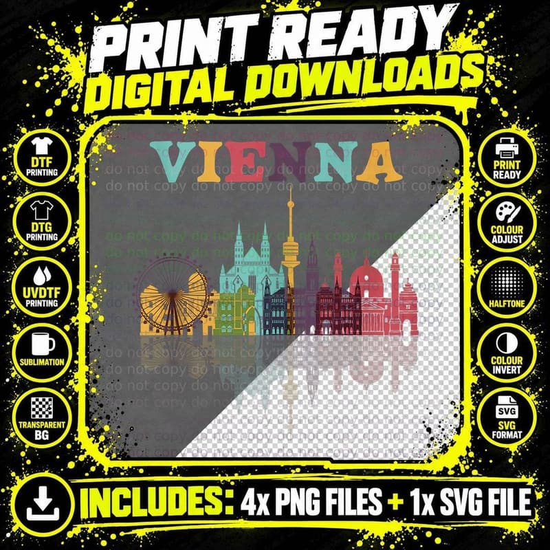 Vienna Austria Family Austrian Vacation Europian Png SVG Digital Bundle