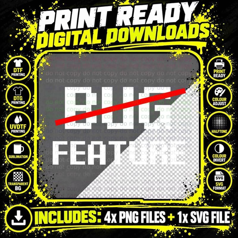 Bug Feature Software Engineer Programming Computer Png SVG Digital Bundle