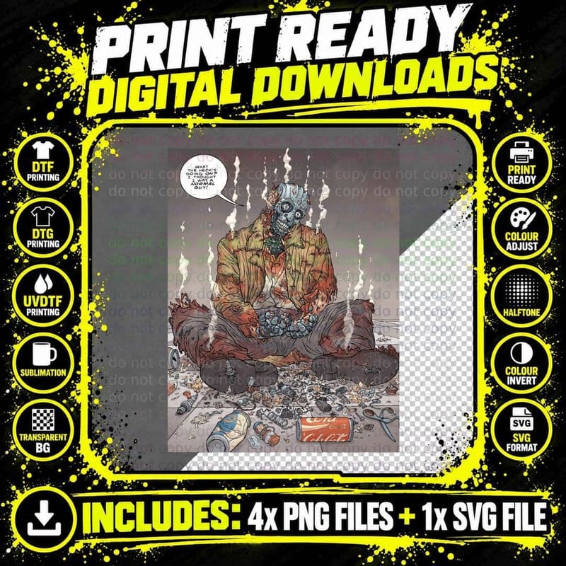 Cyberpunk Tax Collector T-Shirt, Futuristic Dystopian Png SVG Digital Bundle