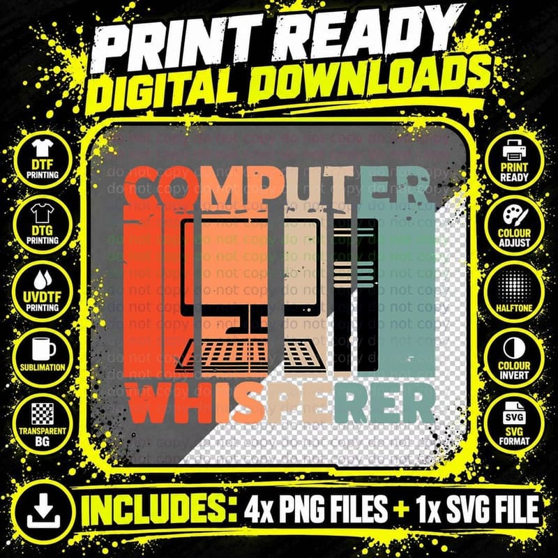 Developer Coder Programming - Software Engineer Png SVG Digital Bundle