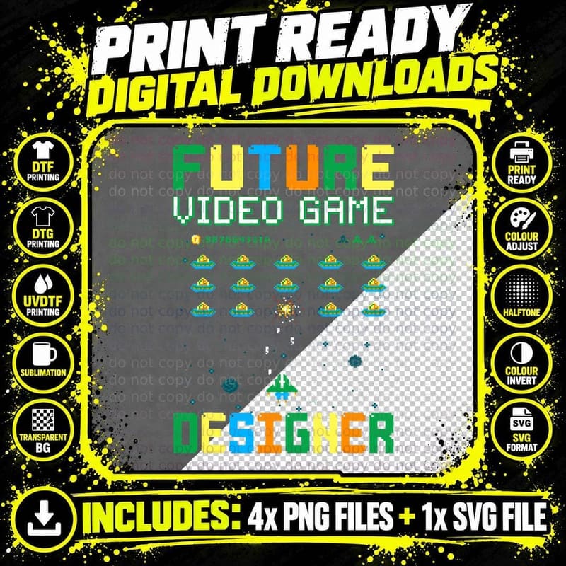 Future Video Game Designer for Kids Png SVG Digital Bundle