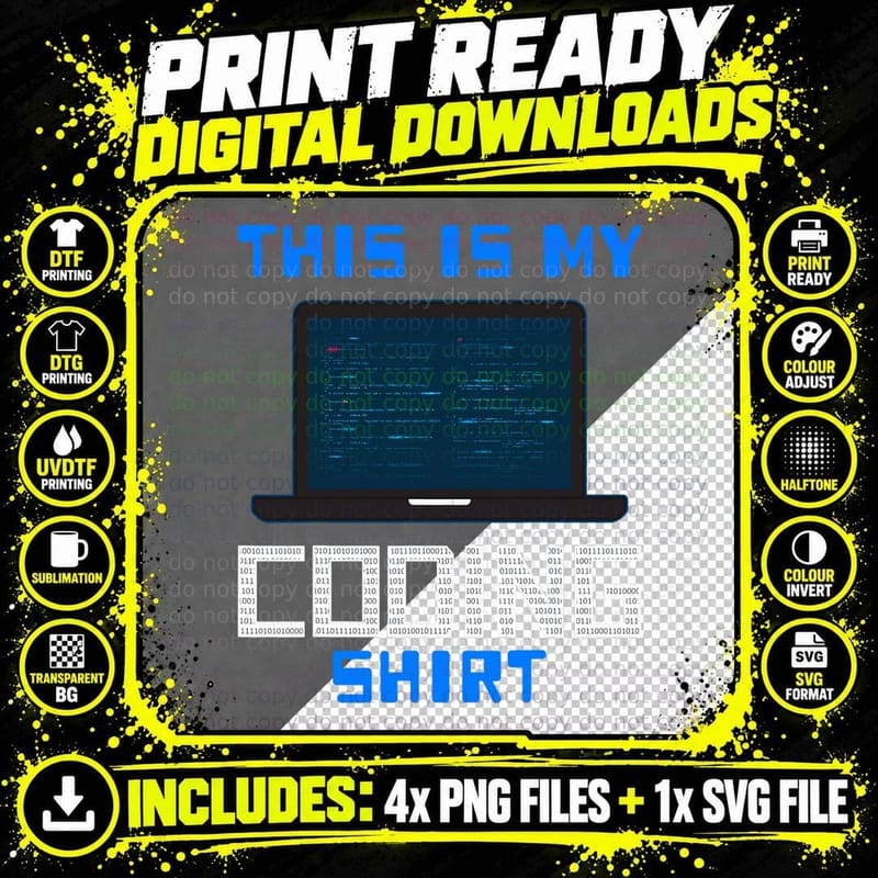 Kids Coding T Gift for Computer Programmer Geek Nerd Png SVG Digital Bundle