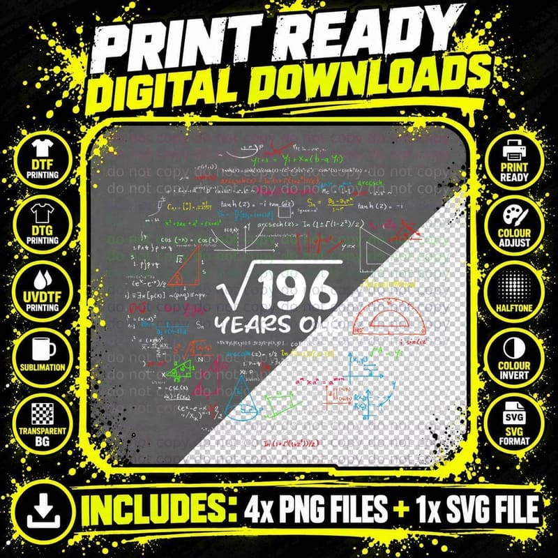 Math Equations T-Shirt, Nerd Style Png SVG Digital Bundle