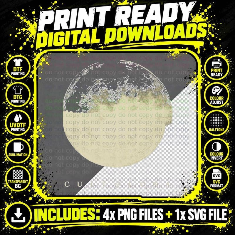 Pluto T-Shirt, Space Exploration, Space Nerd Apparel Png SVG Digital Bundle