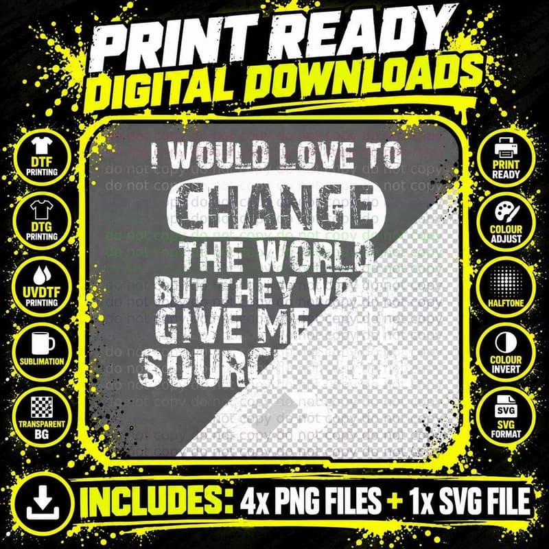 Programmer Coder - Developer Programming Software Png SVG Digital Bundle