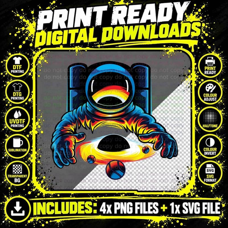 Robot Blue with Halftone Eyes Face T-Shirt Png SVG Digital Bundle