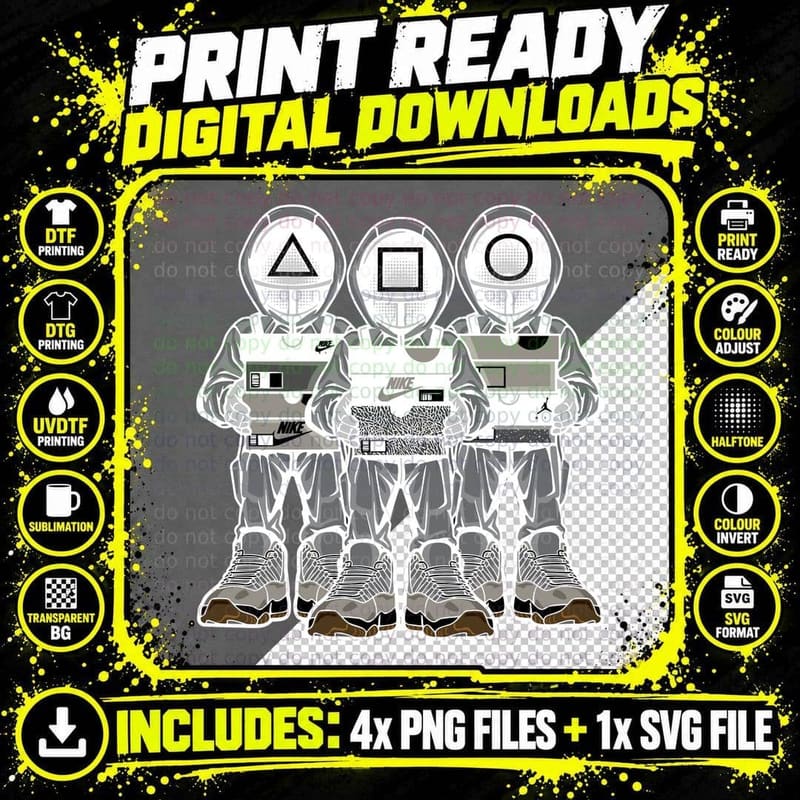 Robot Symbols Figure Abstract Geometric T-Shirt Png SVG Digital Bundle