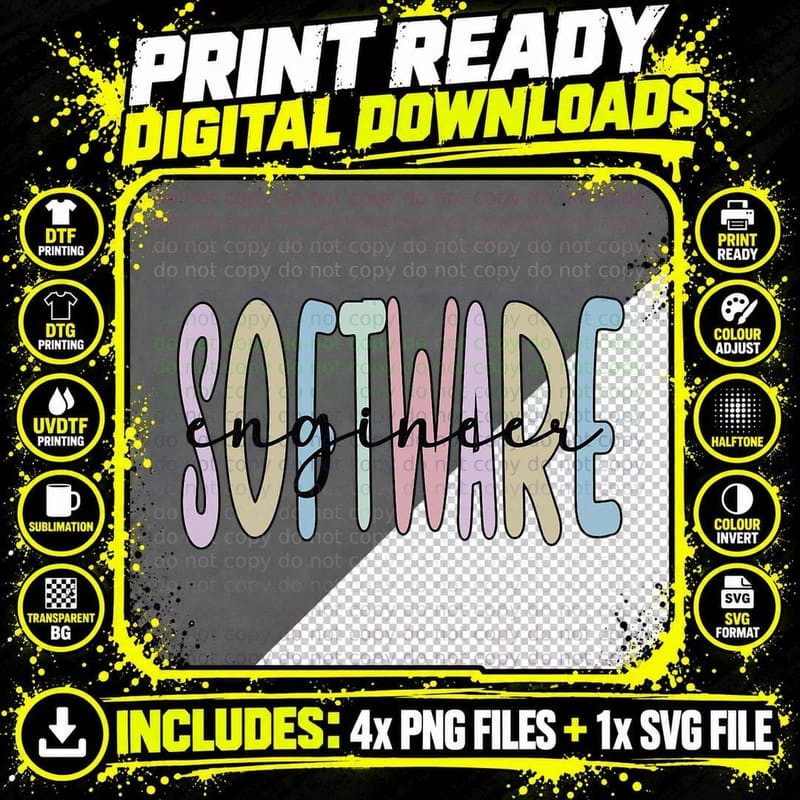Software Engineer Appreciation Software Engineering Png SVG Digital Bundle