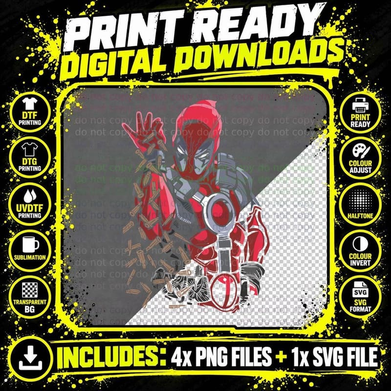 Warrior Mask Red Grey Tech Cyberpunk T-Shirt Png SVG Digital Bundle