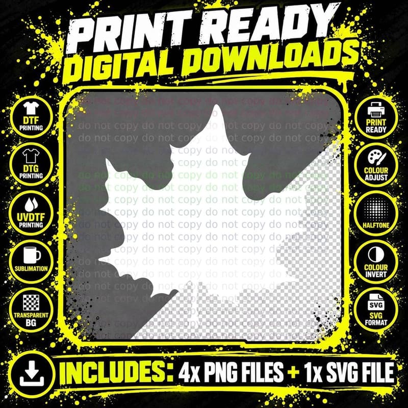 Black Leaf with Vein Details Fall T-Shirt Png SVG Digital Bundle