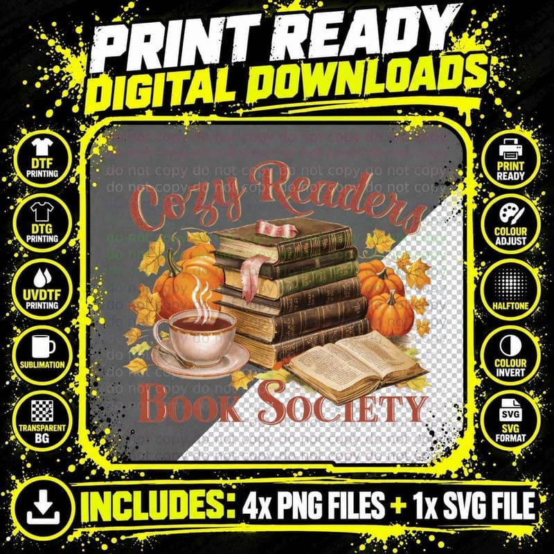 Cozy Season Fall T-Shirt, Fall Harvest Pumpkins Leaves Png SVG Digital Bundle