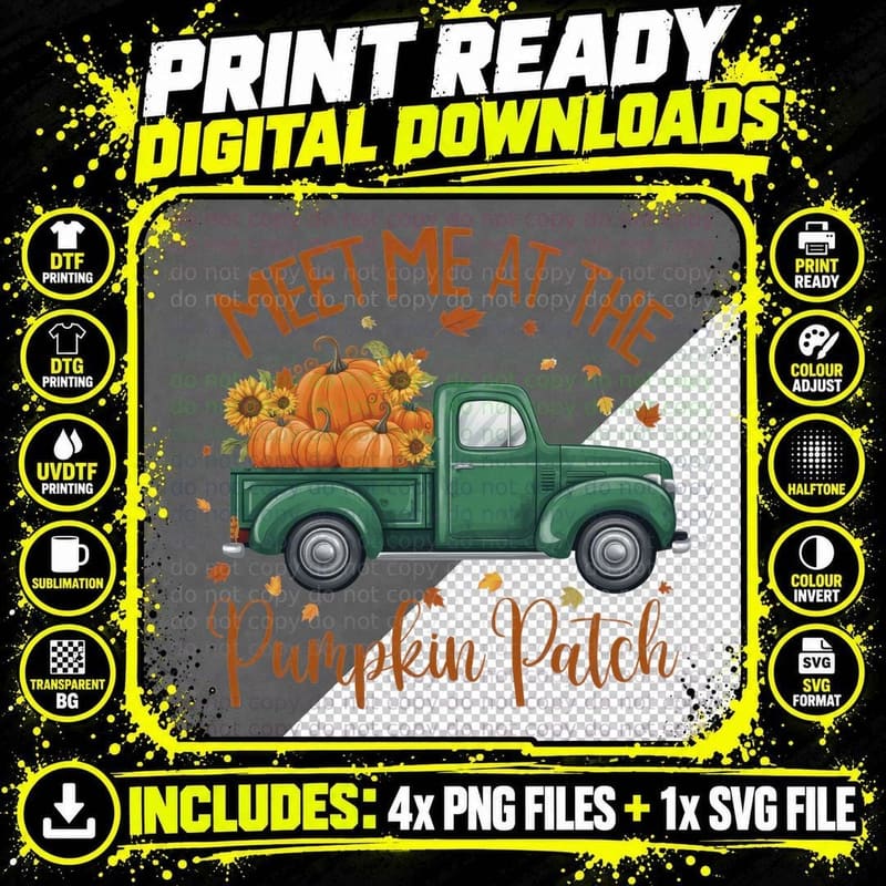 Fall Collage Pumpkins Boots Fall T-Shirt Png SVG Digital Bundle