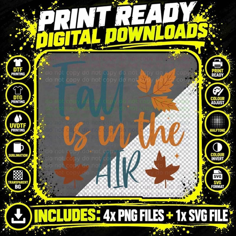 Fall Us in the Air Fall T-Shirt, Fall Is in the Air Png SVG Digital Bundle