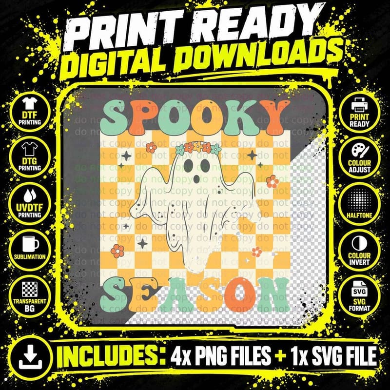 Six Decorative Bows Plaid Fall T-Shirt Png SVG Digital Bundle