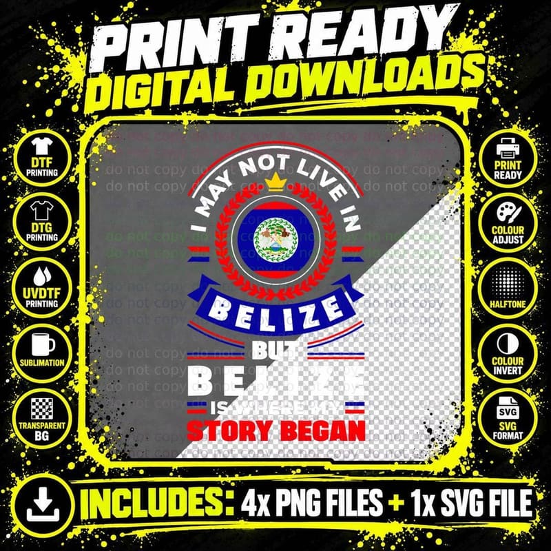 Belize Belizean Belize Flag Belize Quote Png SVG Digital Bundle