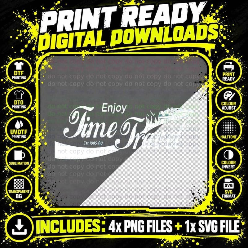 Enjoy Time Travel T-Shirt Png SVG Digital Bundle