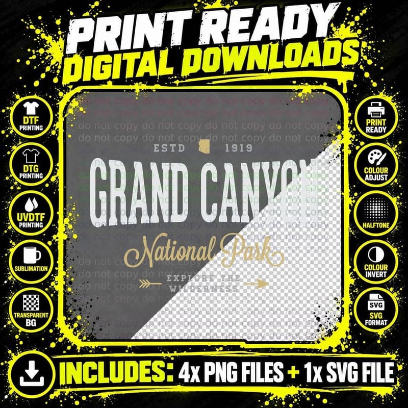 Grand Canyon Sweatshirt Grand Canyon National Park Png SVG Digital Bundle