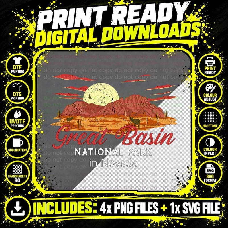 Great Basin National Park Nevada T-Shirt Png SVG Digital Bundle