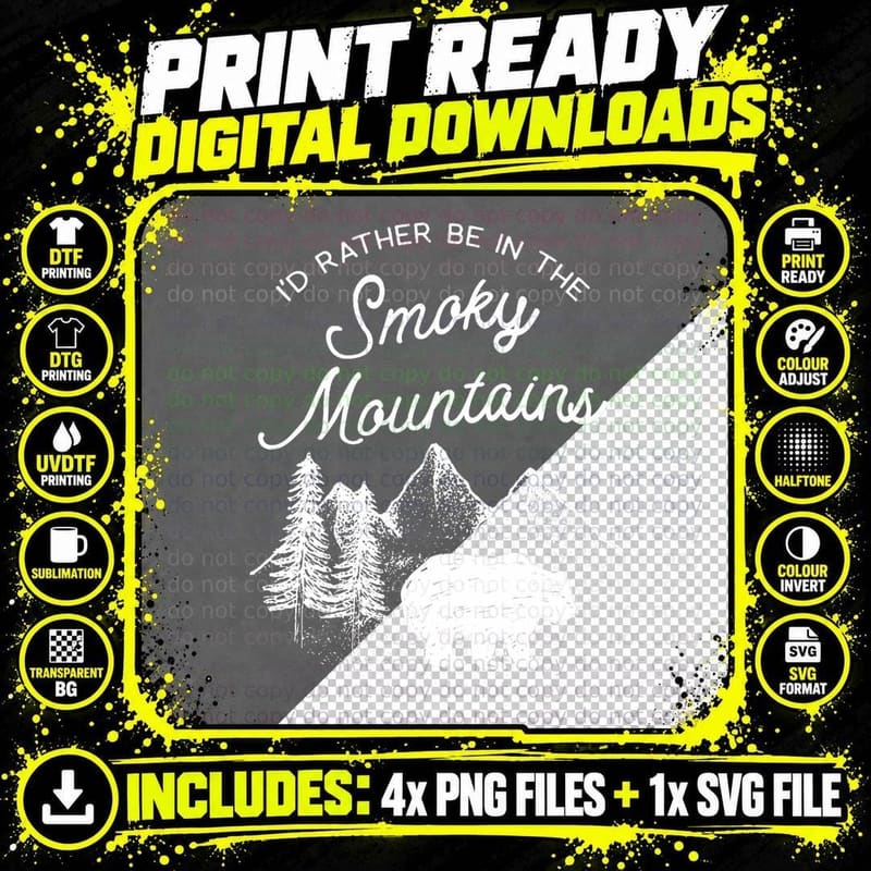 Great Smoky Mountains National Park T-Shirt Png SVG Digital Bundle
