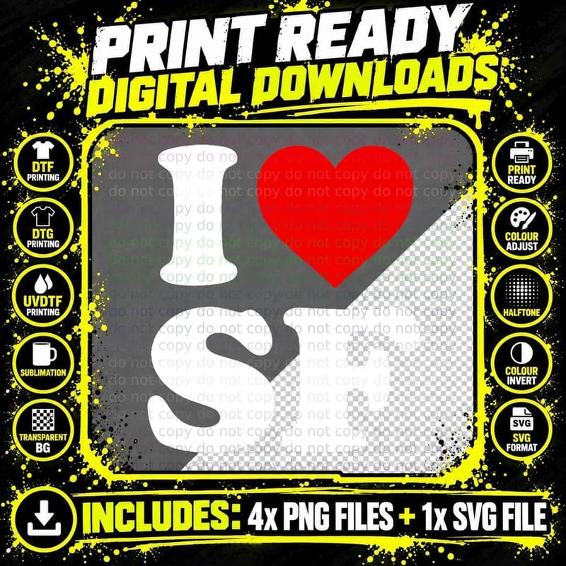 I Heart Sf San Francisco Red Heart Slogan Tee, Bay Area Png SVG Digital Bundle
