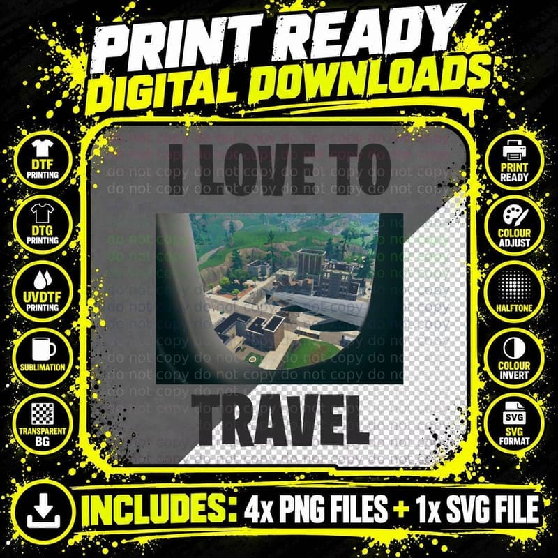 I Love to Travel T-Shirt Png SVG Digital Bundle