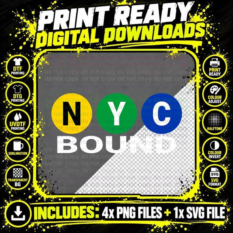 New York City Road Trip Souvenir Travel Family Couple Png SVG Digital Bundle