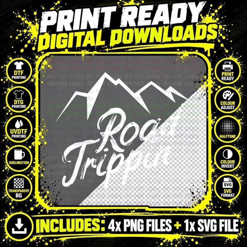 Road Trippin' Roadtrip Travel Squad Campers Getaway Png SVG Digital Bundle