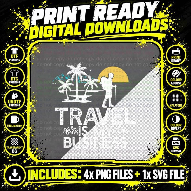 Travel Is My Business T-Shirt Png SVG Digital Bundle