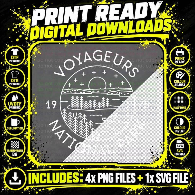 Voyageurs National Park 1975 Minnesota T-Shirt Png SVG Digital Bundle