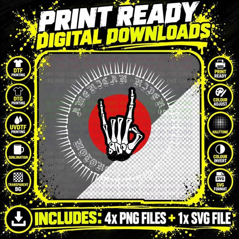 American Riders - Motorcycle Club - Biker - Skull - Png SVG Digital Bundle