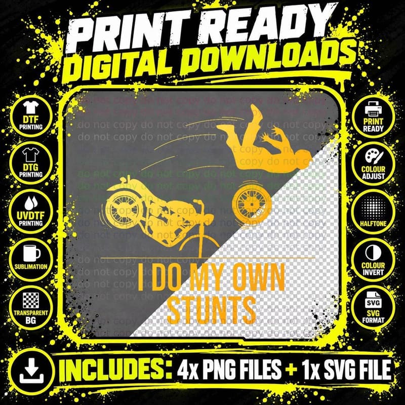 Cool Motorbike Art for Men Women Motorcycle Lover Bike Png SVG Digital Bundle
