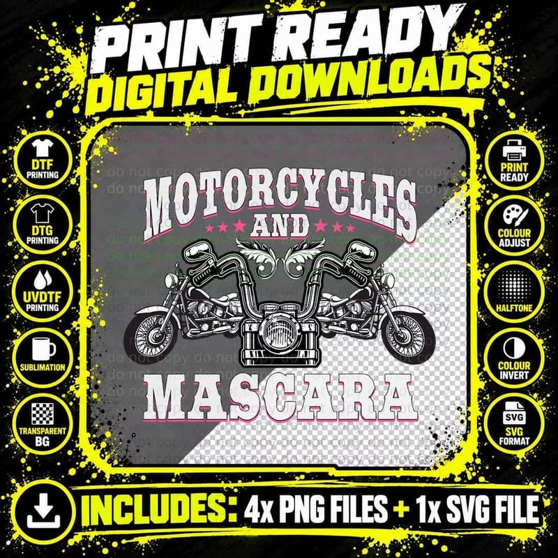 Funny Motorcycle Lover Designs for Girls Women Biker Png SVG Digital Bundle