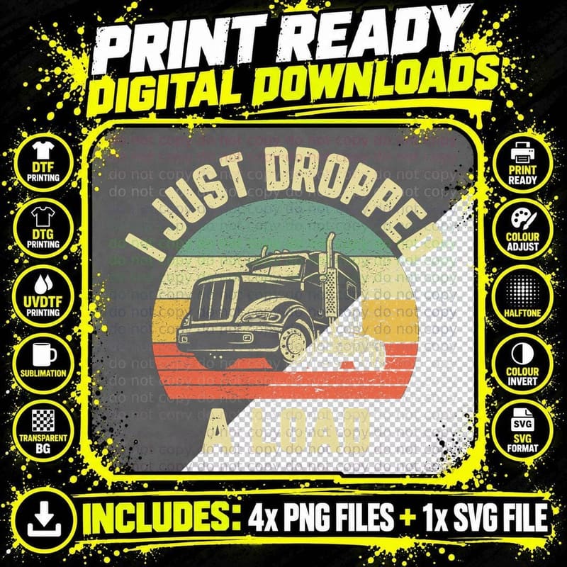 Funny Trucker Shirt Big Rig Semi Trailer Truck Driver Png SVG Digital Bundle