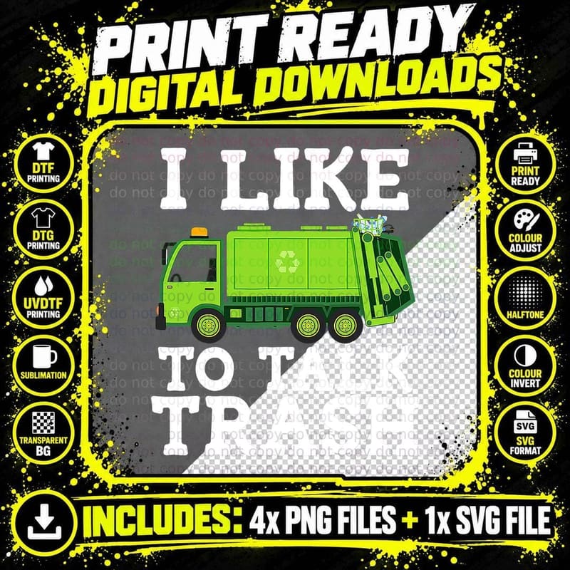 Recycling Garbage Truck Trash Collector Recycle Earth Png SVG Digital Bundle