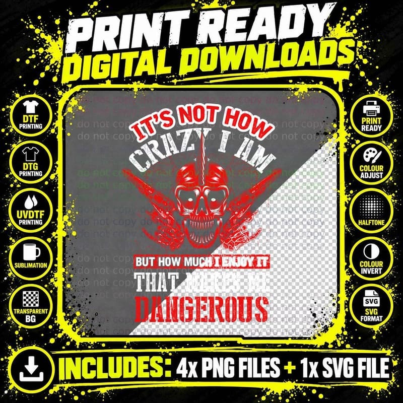 Dangerous Motorcycle Helmet T-Shirt, Sarcasm Typography Png SVG Digital Bundle