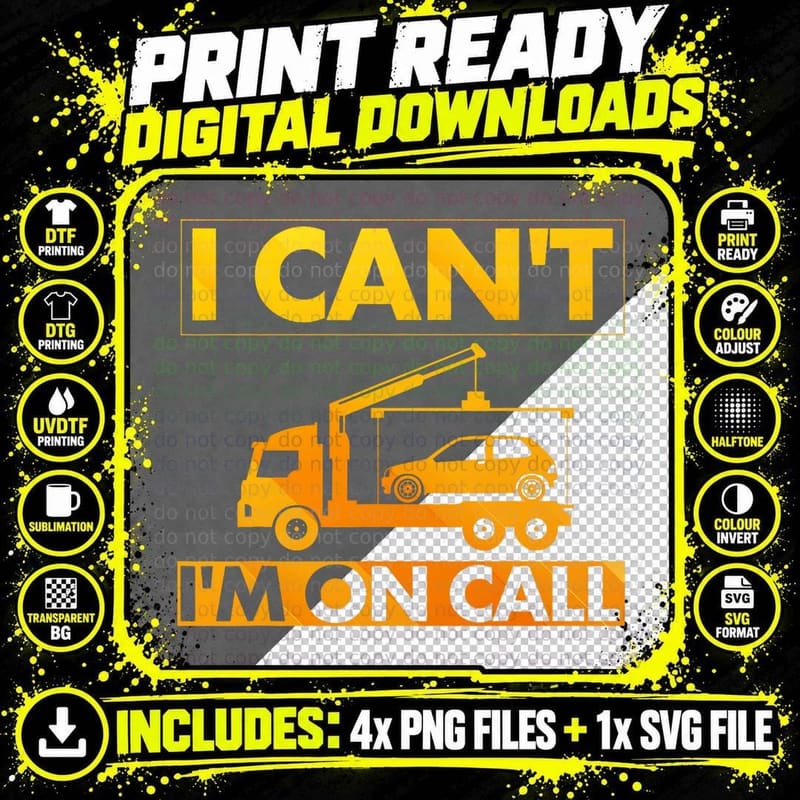 Funny Tow Truck Art for Men Women Towing Tow Truck Png SVG Digital Bundle