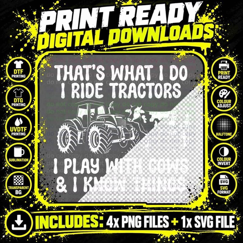 Kids Grandpas Tractor Gifts - Just a Boy Who Loves Png SVG Digital Bundle