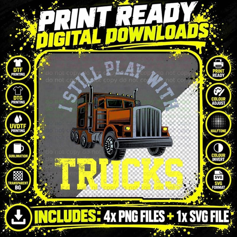 Trucks Drivers Truck Trucker Vintage T-Shirt Png SVG Digital Bundle