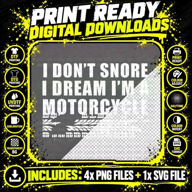I Am a Motorcycle Funny Snore Biker T T-Shirt Png SVG Digital Bundle