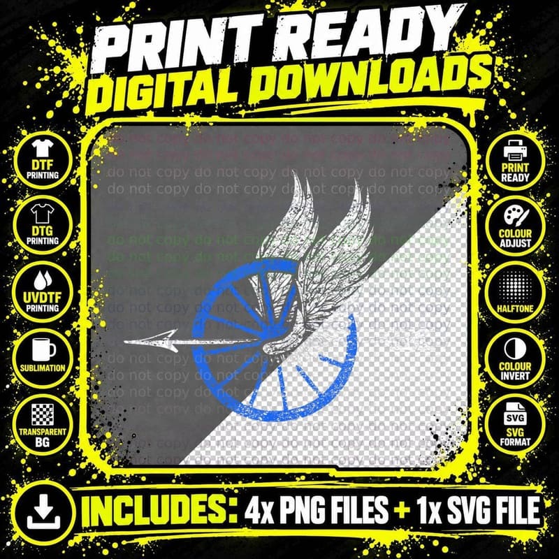 Law Enforcement Motorcycle Unit Wing Wheel Arrow Classic Png SVG Digital Bundle