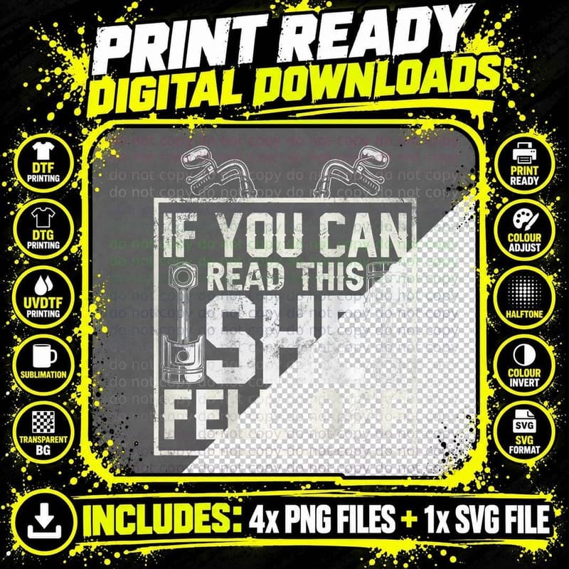 Mens If You Can Read This She Fell off Design on Back Png SVG Digital Bundle