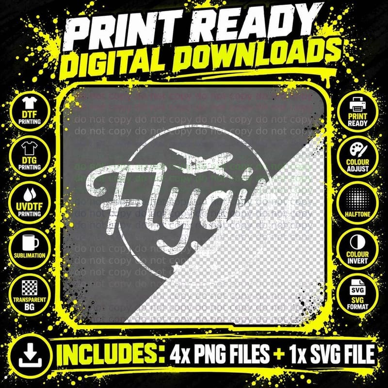 Flygirl - Flight Attendant Airline Stewardess Pilot Png SVG Digital Bundle