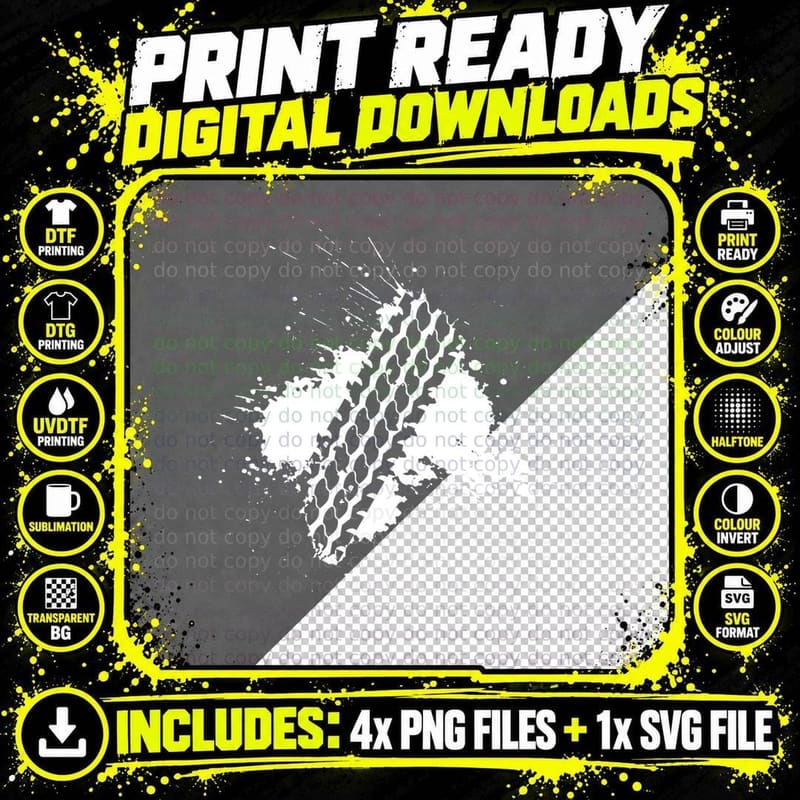 Tire Track Splatter Tire Tracks T-Shirt Png SVG Digital Bundle