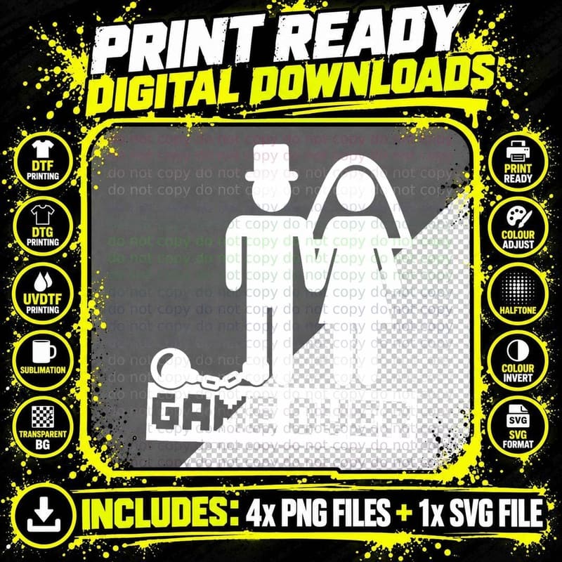 Groom Gifts Bachelor Party Groom Ball Chain Wedding Png SVG Digital Bundle